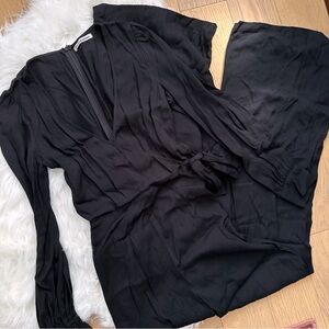 Reformation Wrap Front Wide Leg Jumpsuit